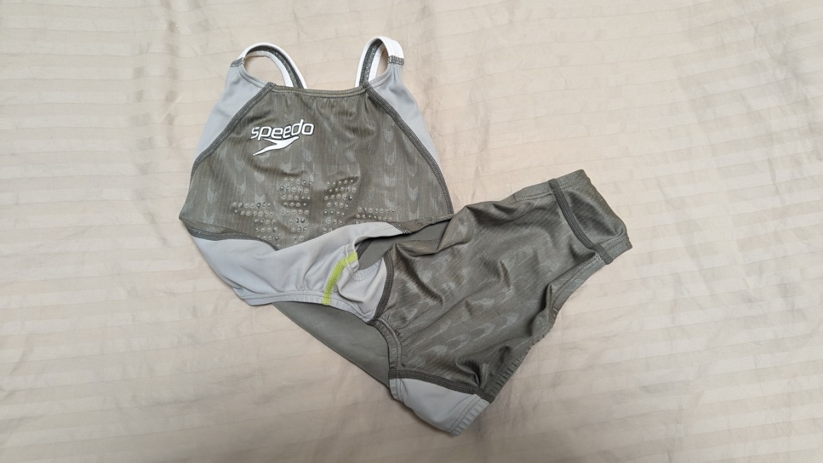 スピード 競泳水着 SPEEDO FS2 FSⅡ FastSkin シルバー×グレー ハイカット Ｓ〜Mサイズ ファーストスキンの画像2