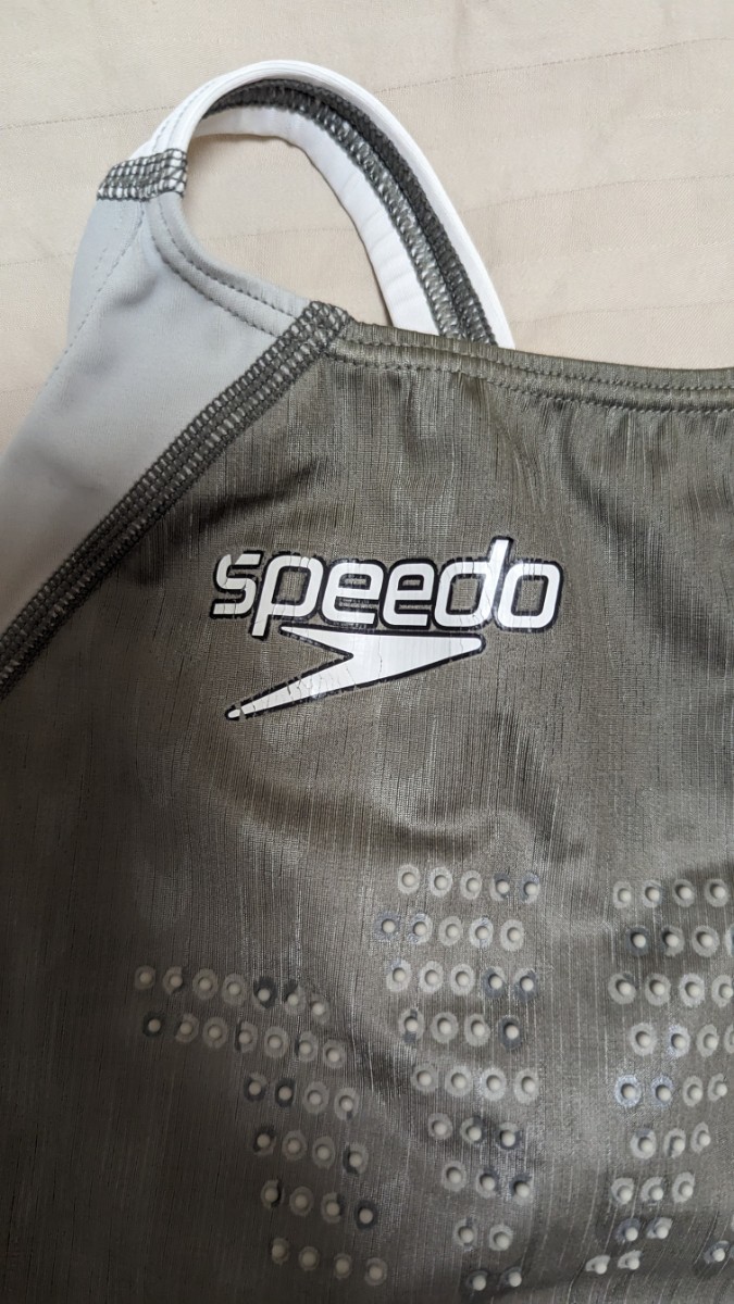 スピード 競泳水着 SPEEDO FS2 FSⅡ FastSkin シルバー×グレー ハイカット Ｓ〜Mサイズ ファーストスキンの画像4