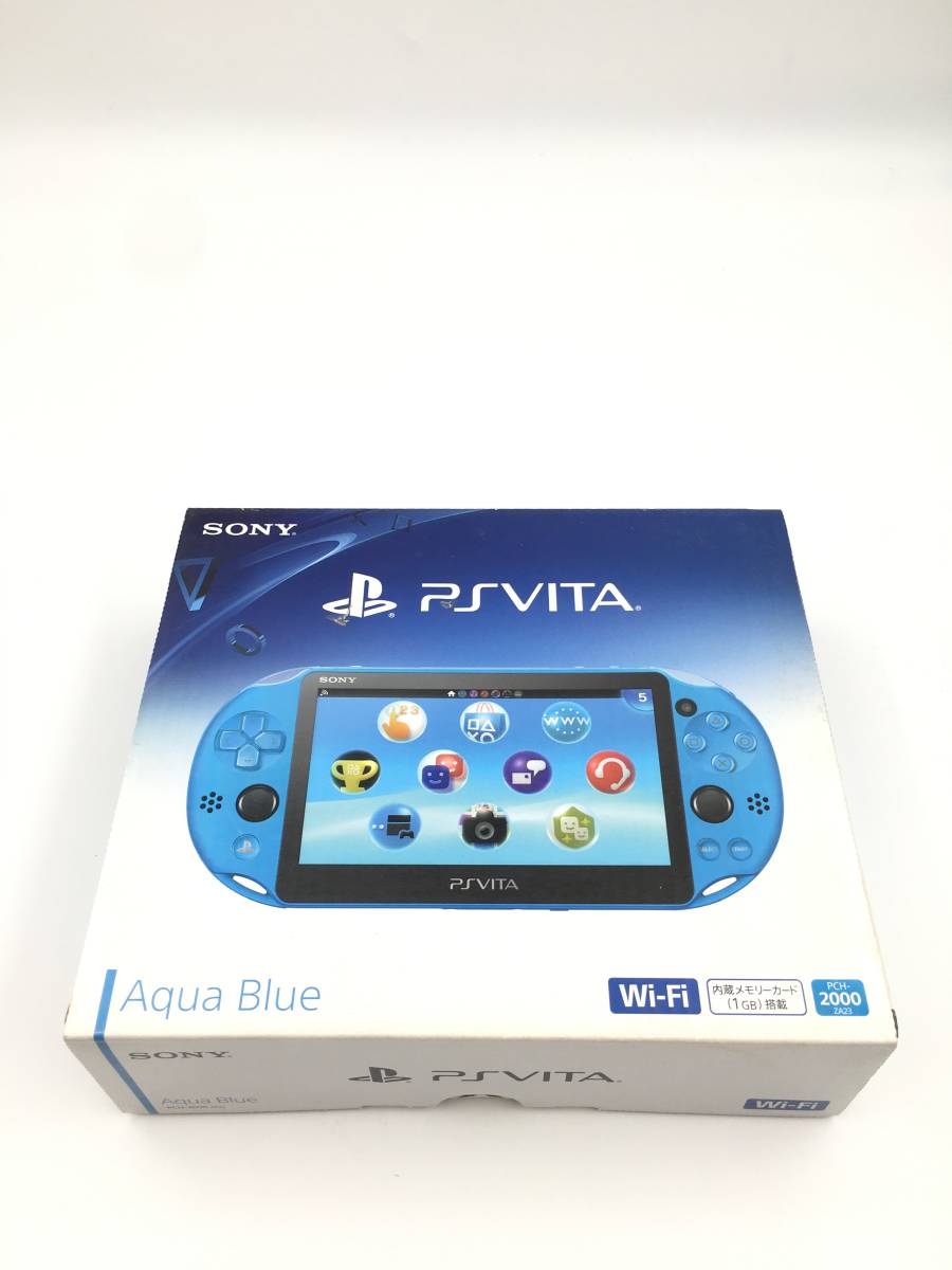 新品同様～極美品】 PlayStation Vita Wi-Fiモデル アクア・ブルー(PCH