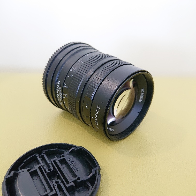 EOSMシリーズ対応！55mm F1.4 単焦点レンズ！マニュアル！AFなし美品