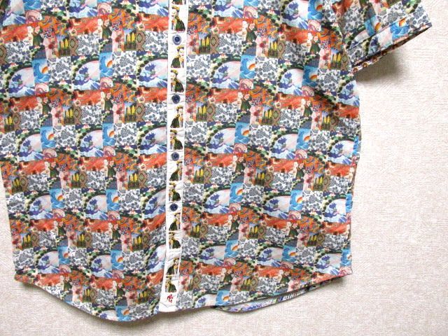 ★美品★Robert Graham ロバートグラハム 半袖 和柄 シャツ L★総柄 アロハ ハワイアン 100%コットン 夏物 トップス アメリカ古着 レア_画像4