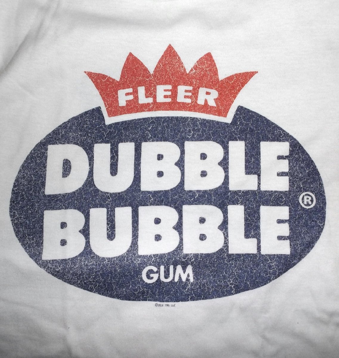★ダブル バブル Tシャツ Dubble Bubble ロゴ 白 M 正規品 バブルガム 企業ロゴ バブル ガム gum_画像2