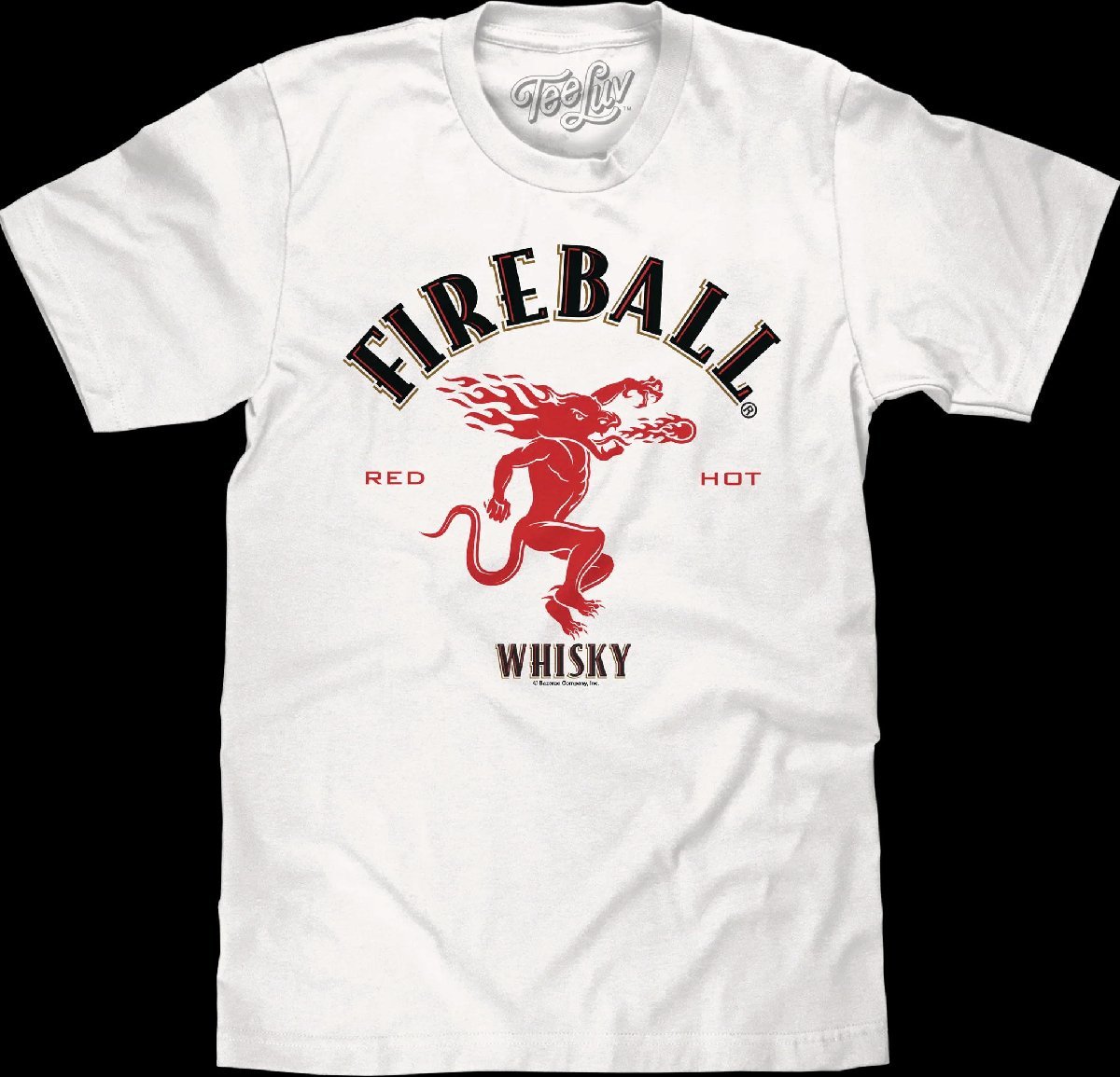 ★ファイアー ボール ウィスキー Tシャツ FIREBALL WHISKY DRAGON LOGO - L 正規品 カナダ カンパニー ロゴ 酒 リカー_画像2