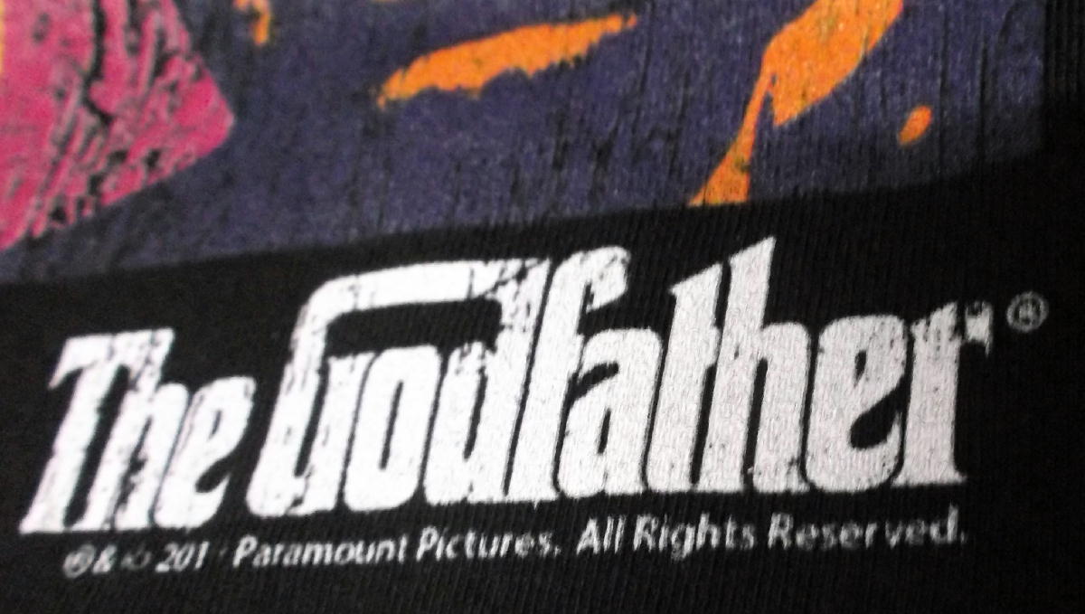 ★ゴッドファーザー Tシャツ GODFATHER VITOWARHOL 黒 S 正規品 映画 Marlon Brando al pacino_画像4