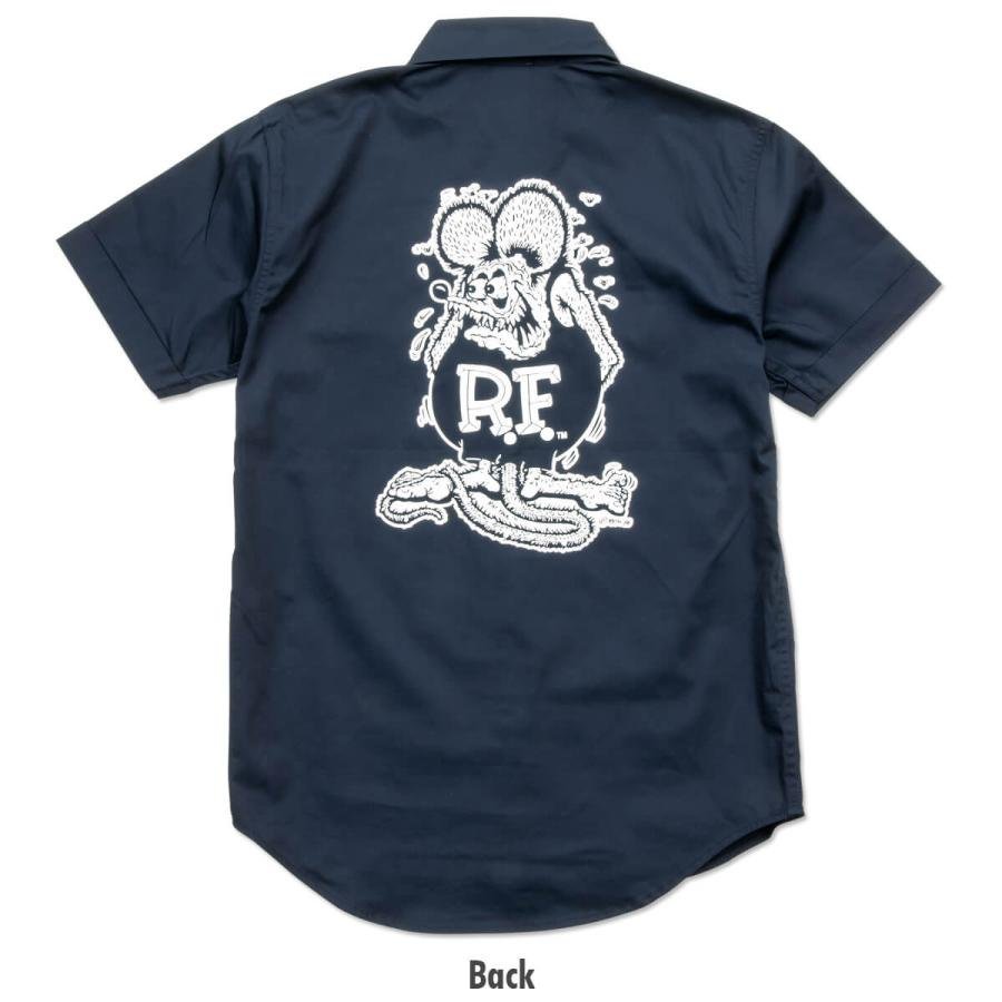 ★ラットフィンク Rat Fink ショート スリーブ ワークシャツ - M 正規品 半袖シャツ mooneyes hot rod_画像1