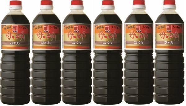 鹿児島の甘い醤油 かねよ母ゆずり１リットル６本セット c_画像1