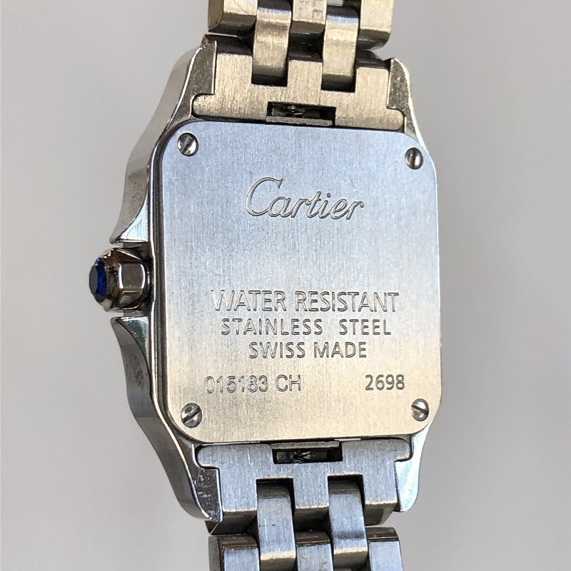  special sale! ultimate beautiful goods Cartier Cartier sun tosdu moa zeruSM W25064Z5 quarts wristwatch SS white face square lady's quality seven 