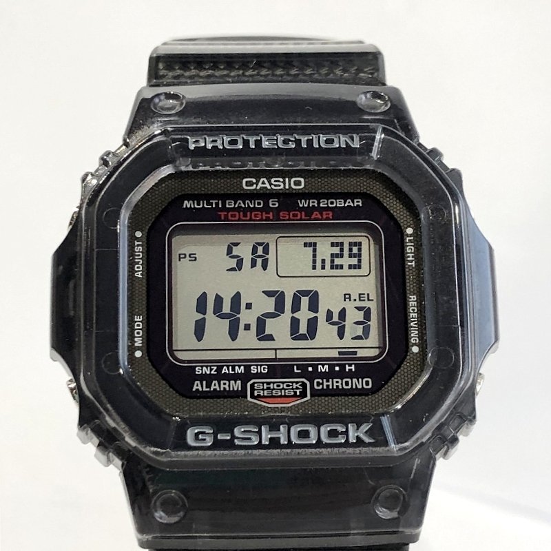 極美品 カシオ G-SHOCK 電波ソーラー腕時計 GW-S5600U-1JF ブラック カーボンファイバーバンド チタン スクエア タフソーラー 質セブン_画像3