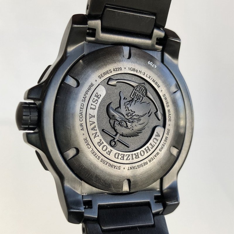  редко встречающийся  ... редкий ！... товар в хорошем состоянии  LUMINOX ... ANU 4220 AUTHORIZED FOR NAVY USE  кварцевый  наручные часы  4222.L  черный   военный    качество ...