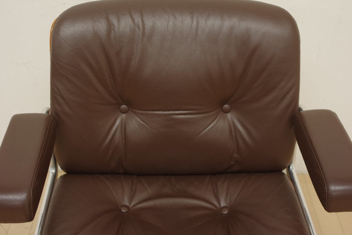 girofrex Giroflex Pasal82pasa-ru low back original leather desk chair Mid-century office work chair office study executive R