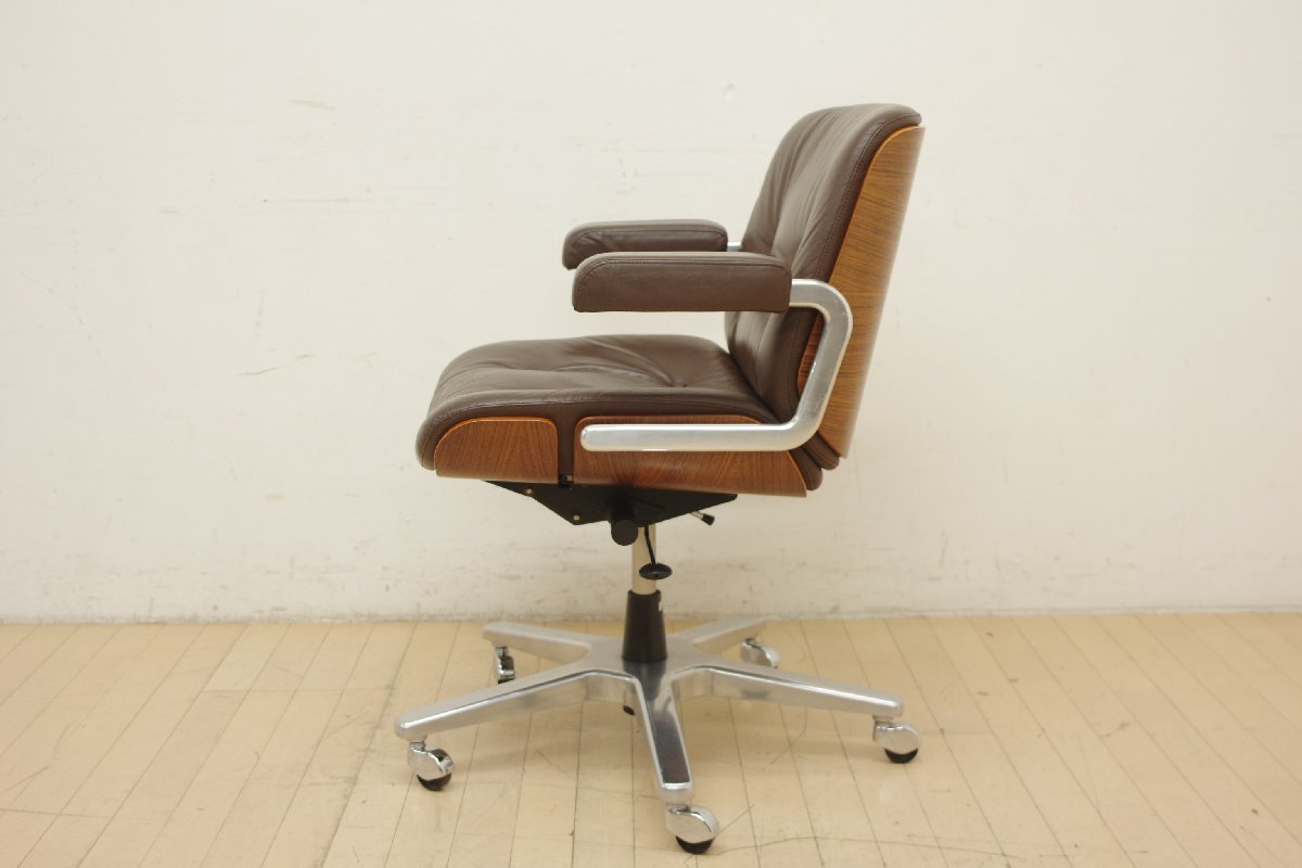 girofrex Giroflex Pasal82pasa-ru low back original leather desk chair Mid-century office work chair office study executive R