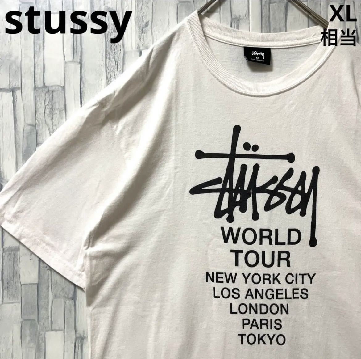 stussy ステューシー 半袖 Tシャツ ビッグロゴ デカロゴ サイズM