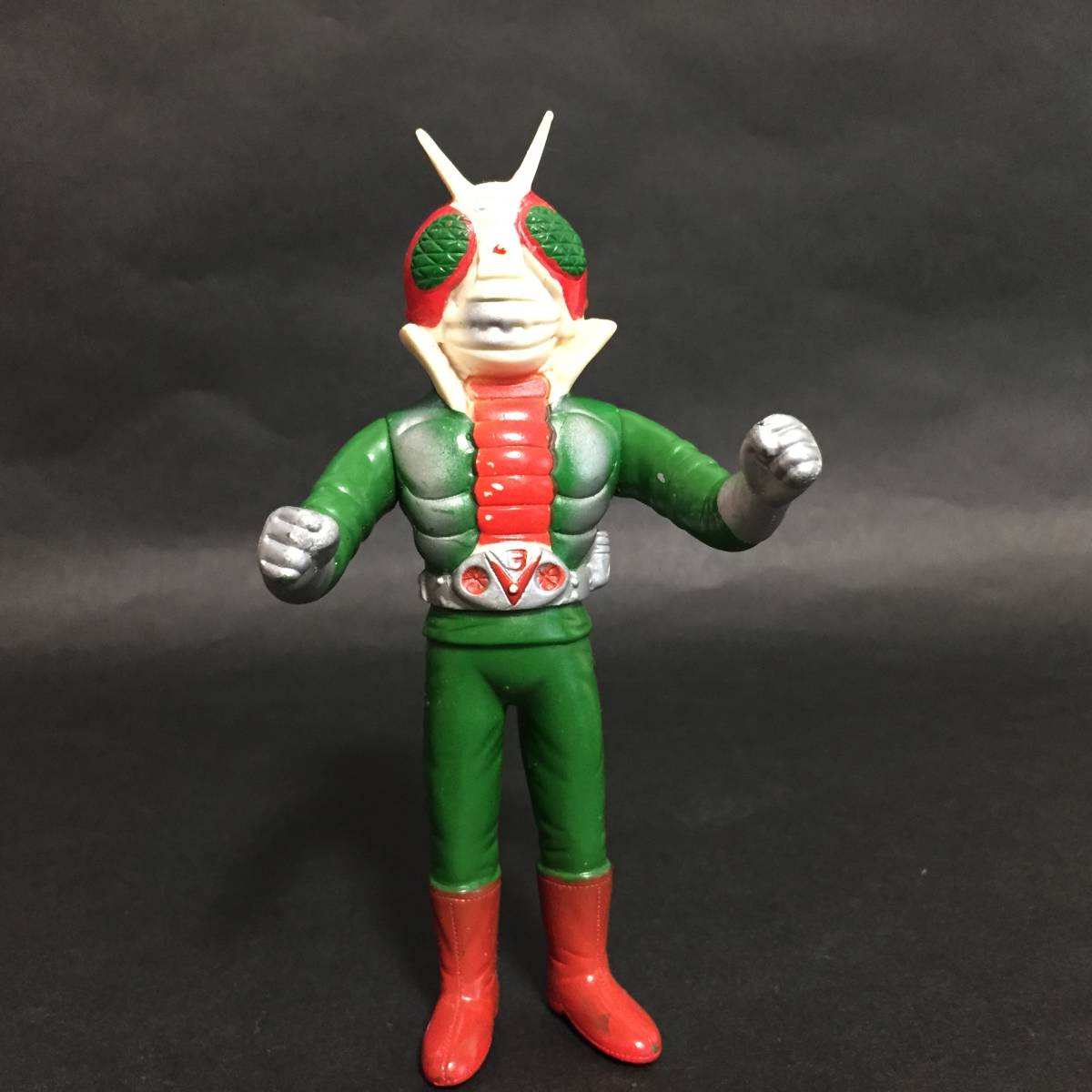 ☆ポピー 当時物 仮面ライダーV3 ソフビ人形 約14.5cm 石森プロ 東映
