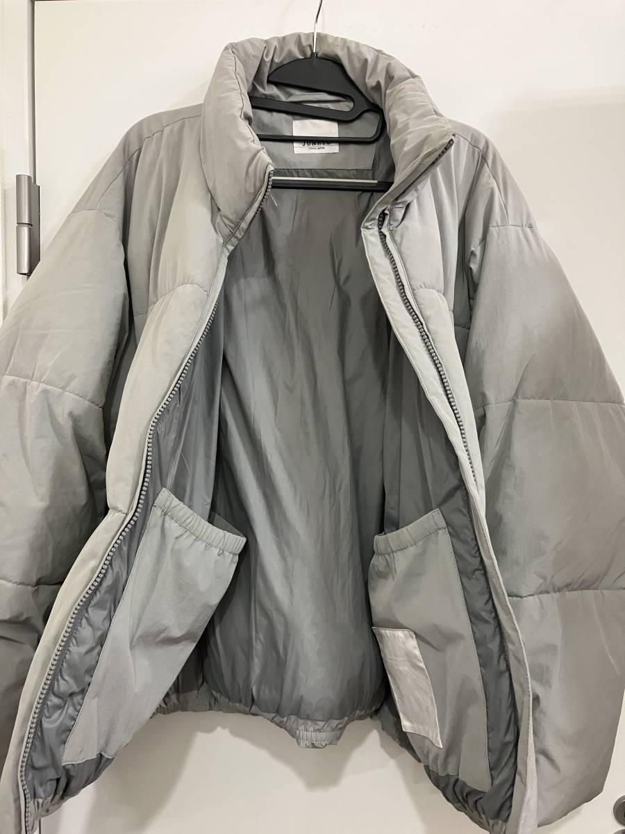 【2711】junred　ダウンジャケット 中綿ブルゾン　グレー　メンズS　冬　コート　ジャンパー_画像3