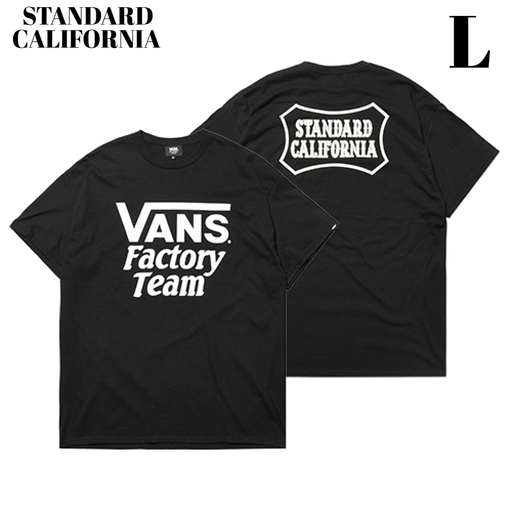 L 新品【STANDARD CALIFORNIA VANS X SD Logo Tee BLACK ヴァンズ バンズ X スタンダードカリフルニア ロゴ Tシャツ VANS Factory Team】