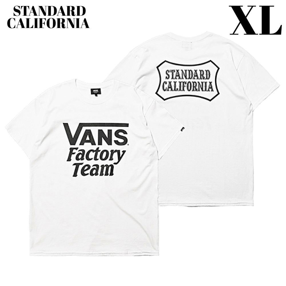 XL 新品【STANDARD CALIFORNIA VANS X SD Logo Tee WHITE バンズ X スタンダードカリフルニア ロゴ Tシャツ VANS Factory Team X-LARGE】