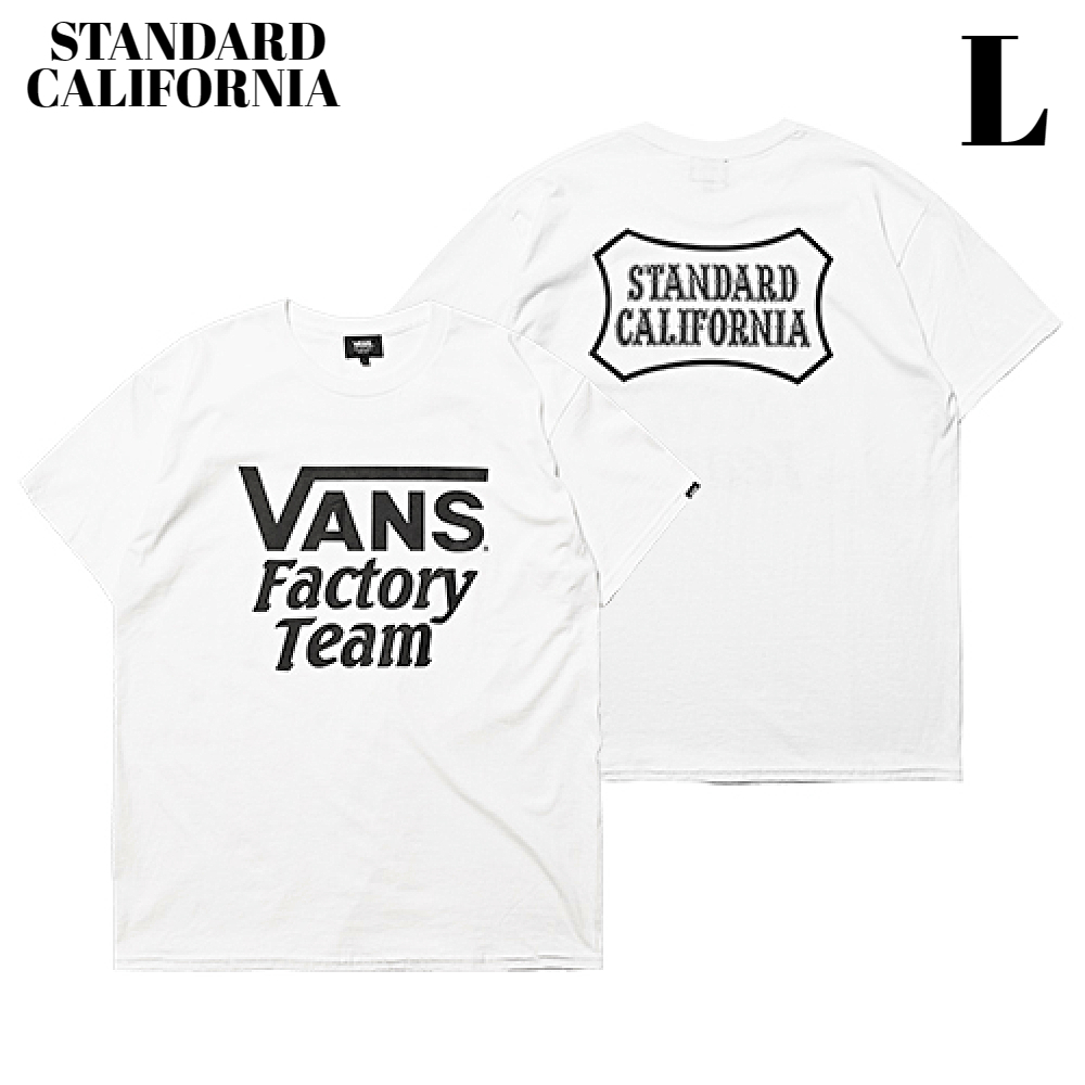 L 新品【STANDARD CALIFORNIA VANS X SD Logo Tee WHITE ヴァンズ バンズ X スタンダードカリフルニア ロゴ Tシャツ VANS Factory Team】