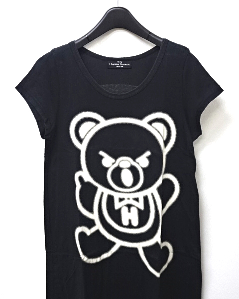 F[HYSTERIC GLAMOUR HYSTERIC BEAR MC3C футболка 2CT-2700 Black Hysteric Glamour fak Bear футболка Nakashima Mika надеты лес три средний ]