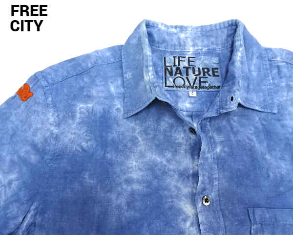 3(L) ¥22,680【FREE CITY インディゴタイダイガーゼシャツ Indigo FCJSTL21B フリーシティー シャツ タイダイ ガーゼ】_画像4