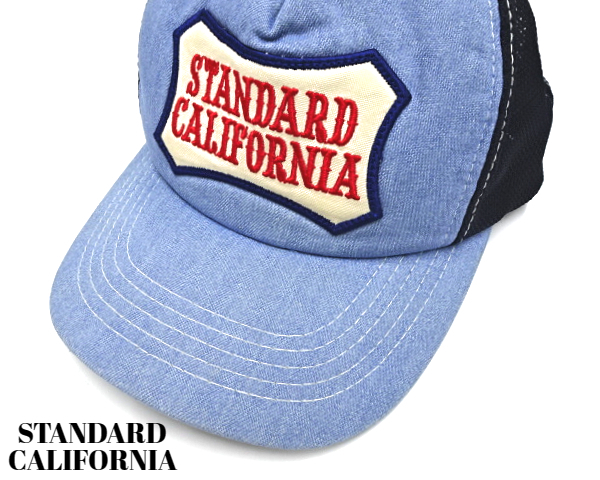 【STANDARD CALIFORNIA SD LOGO WAPPEN CAP BLUE スタンダードカリフォルニア キャップ SDロゴ ワッペン ブルー シャンブレー】