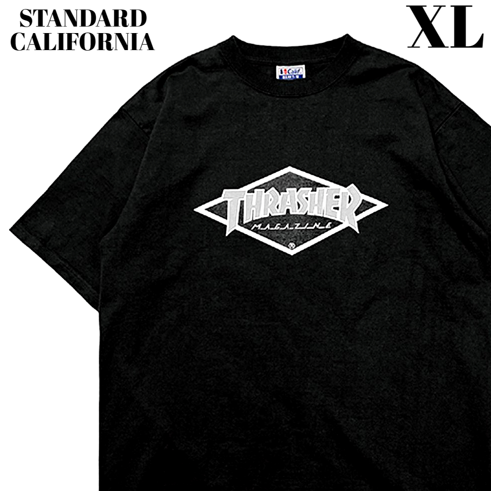 XL 新品【STANDARD CALIFORNIA THRASHER x SD Diamond Logo Tee Black スラッシャー x スタンダード カリフォルニア Tシャツ ブラック】_画像1