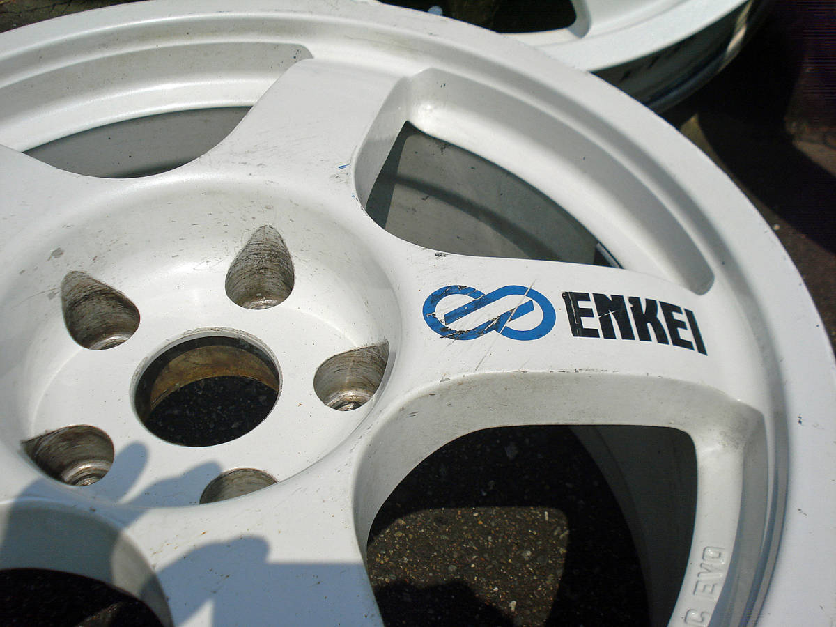 罕見！ Enkei WRC TARMAC EVO Tarmac Evo ENKEI製造的LAN Evo稍微困難一些 原文:希少！エンケイWRC TARMAC EVOターマックエボ ENKEI製ランエボ用 多少難あり