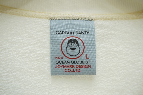 # Captain Santa CAPTAIN SANTA white white Kids L long sleeve sweat sweatshirt beautiful goods #AE