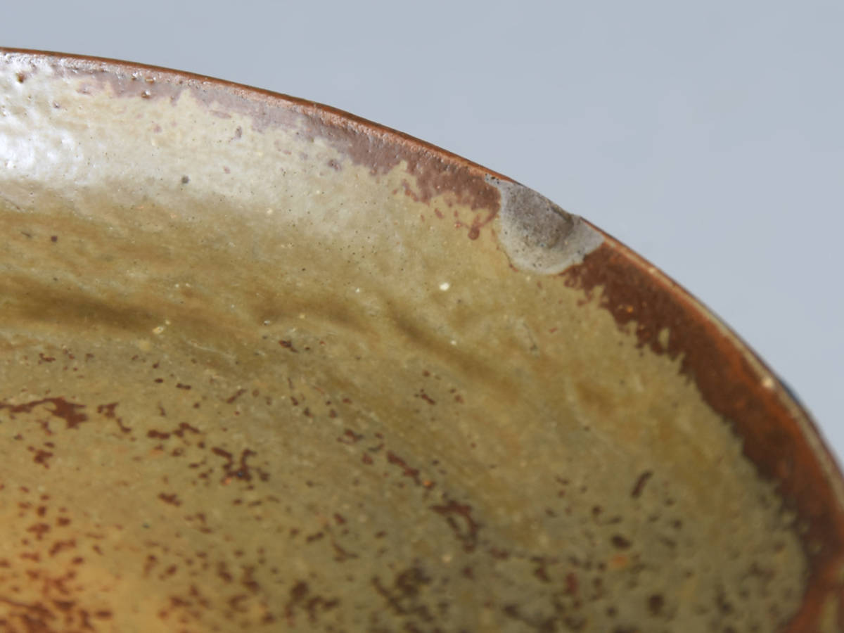 尾戸焼 茶碗の蓋 11枚 草花図 色絵 時代箱 茶道具 陶磁器 　　z5245n_画像5