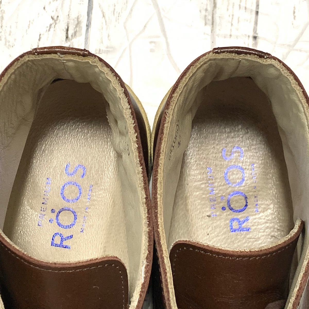 R4094bh 日本製【KangaROOS / PREMIUM ROOS カンガルーズ/プレミアムルーズ】43(27.5cm位) チャッカブーツ ブラウン メンズ RS10001 靴_画像7