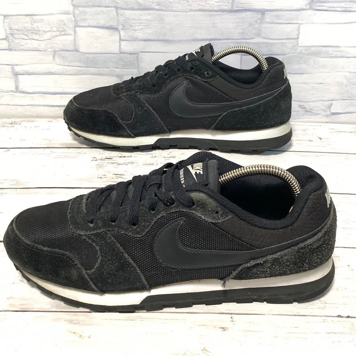 R4176bh【NIKE ナイキ】25cm スニーカー レディース ブラック WMNS MD RUNNER 2 ウィメンズ ランナー 749869 001 靴_画像2