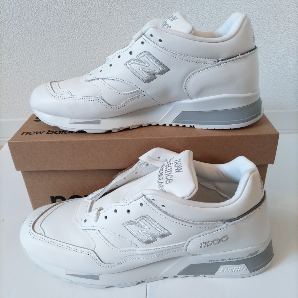 27.0㎝ M1500WHI 新品 ニューバランス New Balance イギリス UK製 ホワイト 白 オールレザー M991WHI レア 27cm