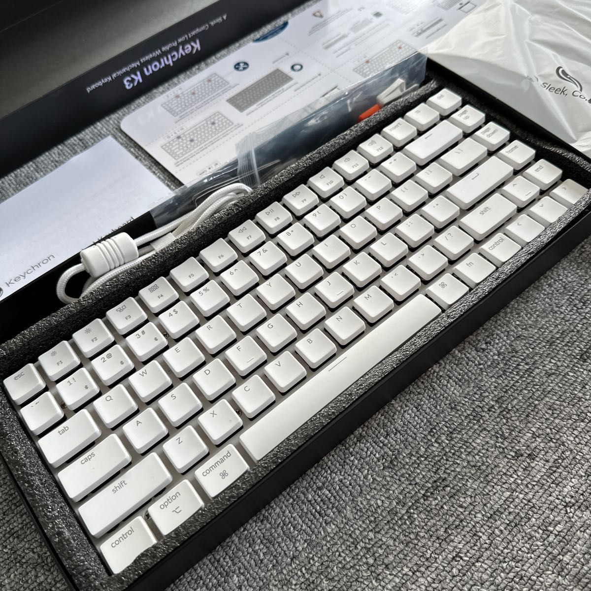 keychron k3 ver2 White おまけ付(travel porch)