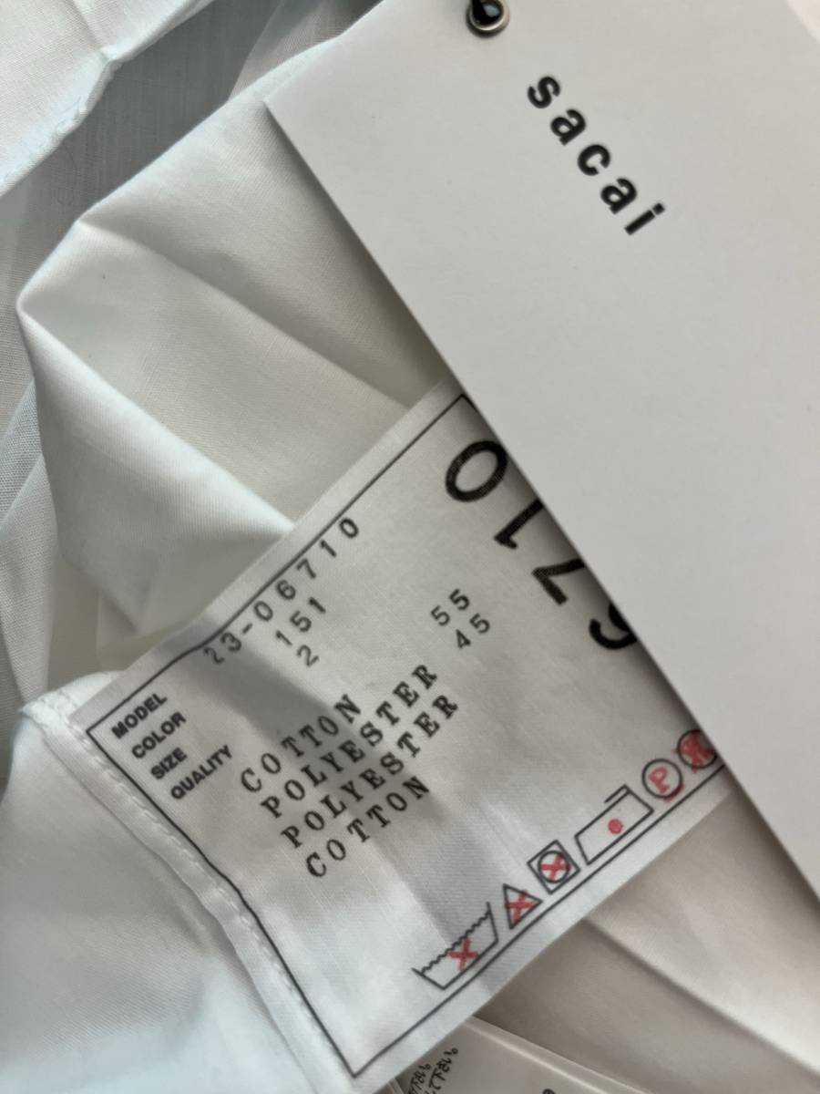 入手困難 sacaiサカイ 新品 完売コットンポプリン×ニット 入手困難 sacaiサカイ 新品 完売コットンポプリン×ニット