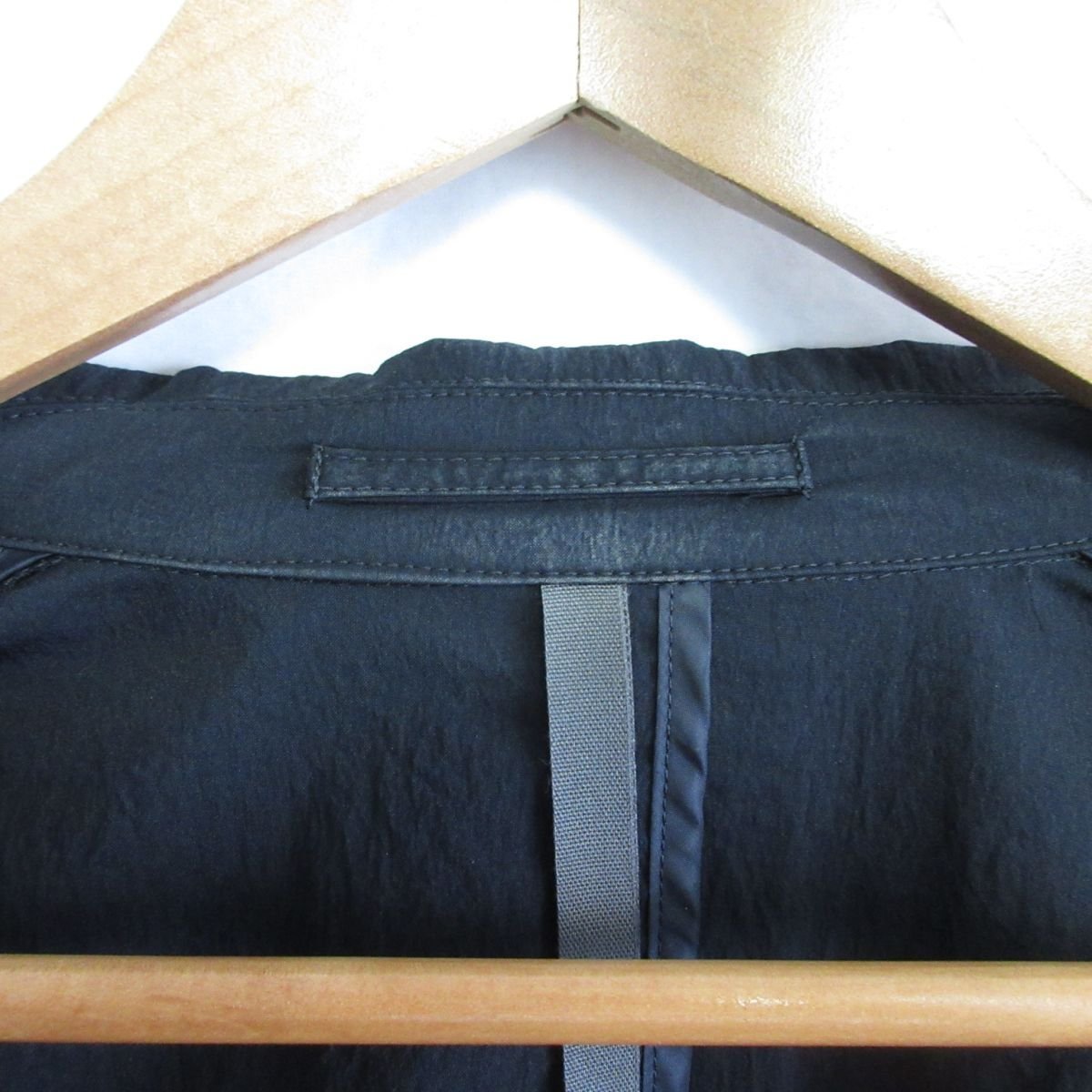 美品 19SS KAZUYUKI KUMAGAI カズユキクマガイ Ny Stretch Taffeta 2B Jacket Black テーラードジャケット KG91-010 サイズ1 ブラックの画像5