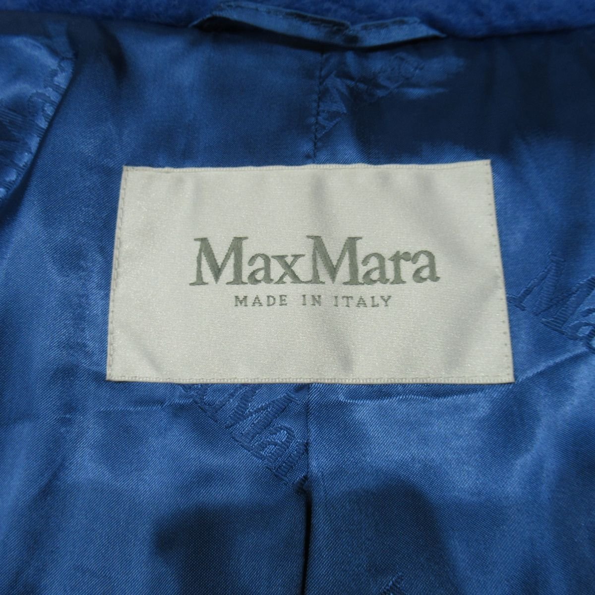 ほぼ未使用品 MAX MARA マックスマーラ TEDGIRL アルパカ×シルク アイコンコート テディベアコート サイズS ブルー_画像8