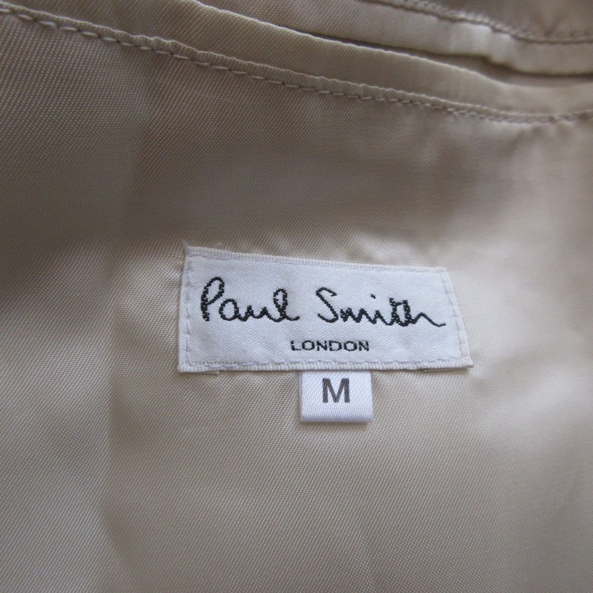 美品 Paul Smith ポールスミス シングル 2B ラムレザー テーラードジャケット M アイボリー_画像4