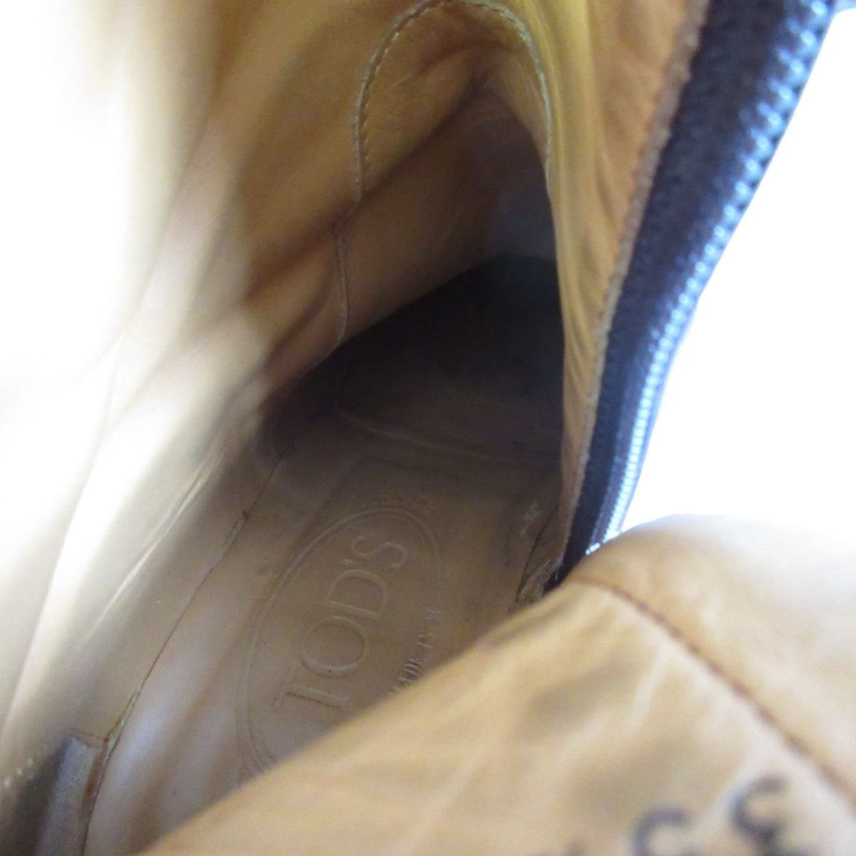 残りわずか】 レザー トッズ TOD'S 良品 スクエアトゥ ボルドー 約22.5