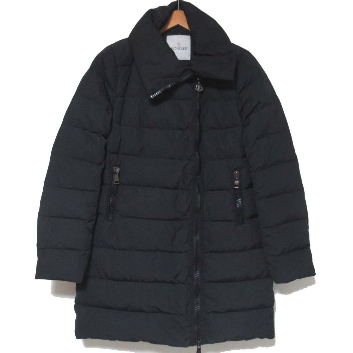 美品 MONCLER モンクレール GERBOISE ジェルボワーズ ジップアップ ダウンコート サイズ0 ブラック C0703の画像1