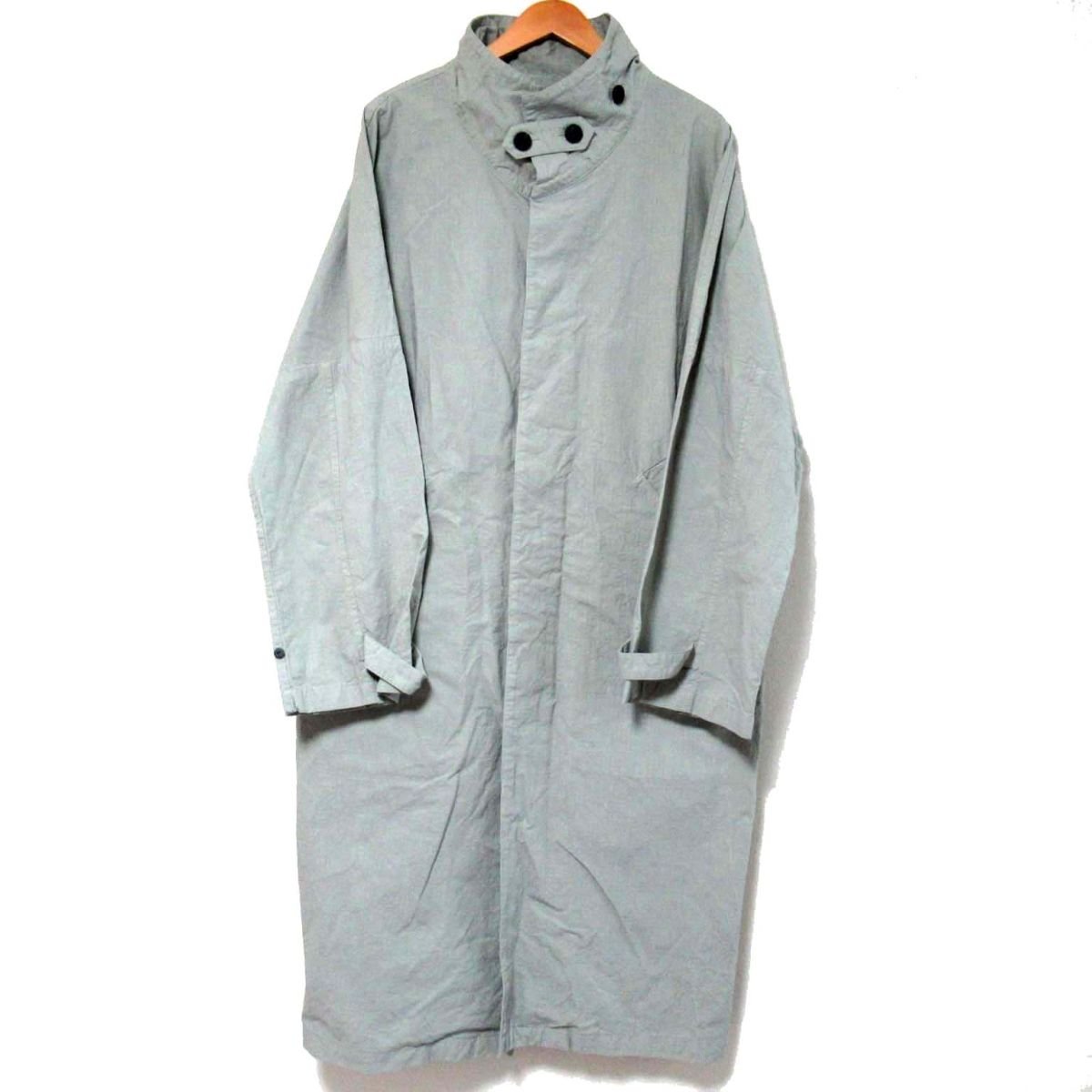 美品 現行モデル VU ヴウ standcollar coat ワイドスタンドカラーコート vu-s22-b17 サイズ1 グリーングレー C0703