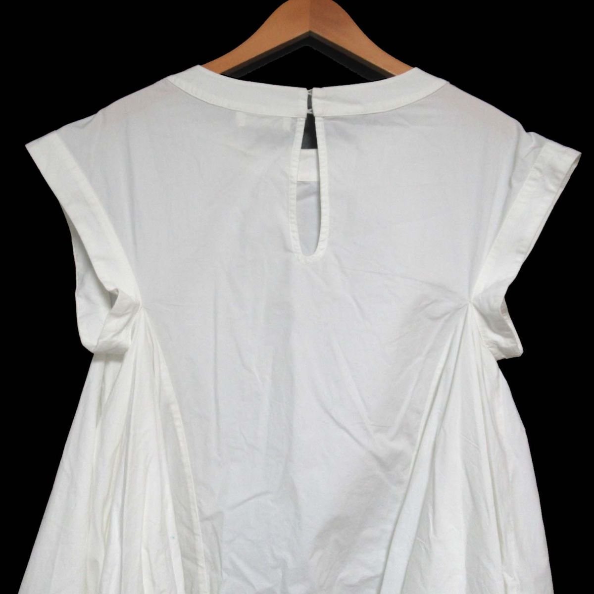 美品 Merlette マーレット NAARDEN DRESS ナールデンドレス ひざ上丈 フレンチスリーブ ワンピース ショートドレス XS ホワイト C0704の画像4