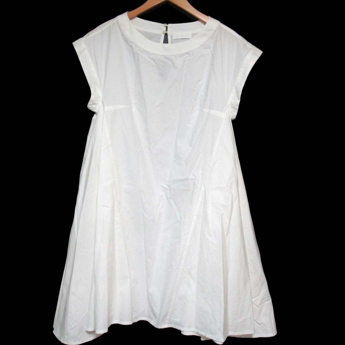 美品 Merlette マーレット NAARDEN DRESS ナールデンドレス ひざ上丈 フレンチスリーブ ワンピース ショートドレス XS ホワイト C0704_画像1