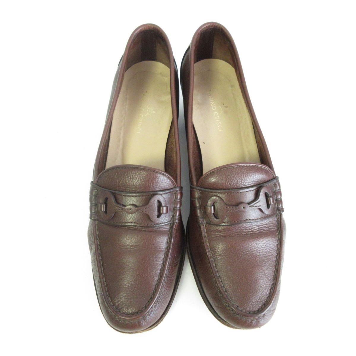  beautiful goods TANINO CRISCItanino Chris chi- leather bit Loafer moccasin 37 approximately 23.5cm Brown 