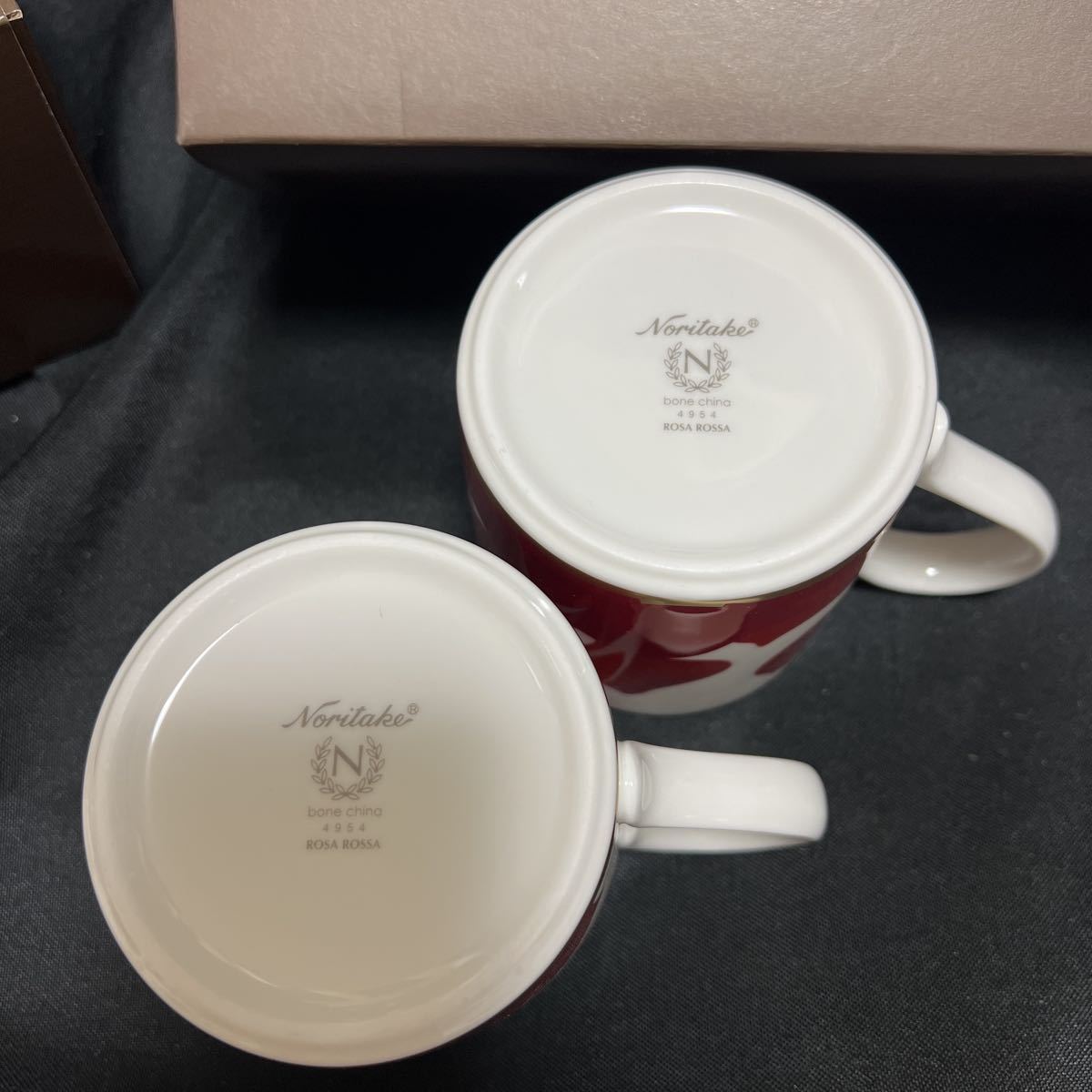 未使用!ノリタケ ローザロッサ ペアマグカップ Noritake マグカップ