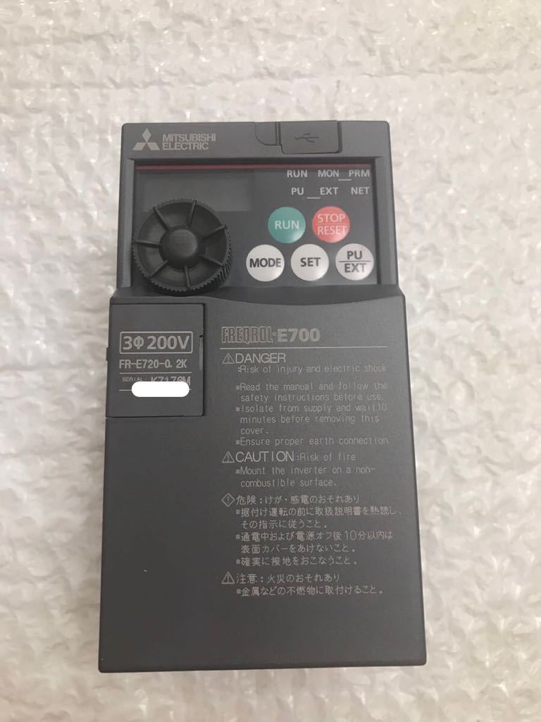 新品無箱未使用三菱電機 MITSUBISHI インバーター FR-E720-0.2K動作保証 [インボイス発行事業者] 2/2_画像1