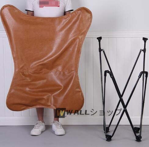 美品■北欧風の革のチョウの椅子の折り畳み椅子のカジュアルな怠け者のソファーの寝椅子_画像4