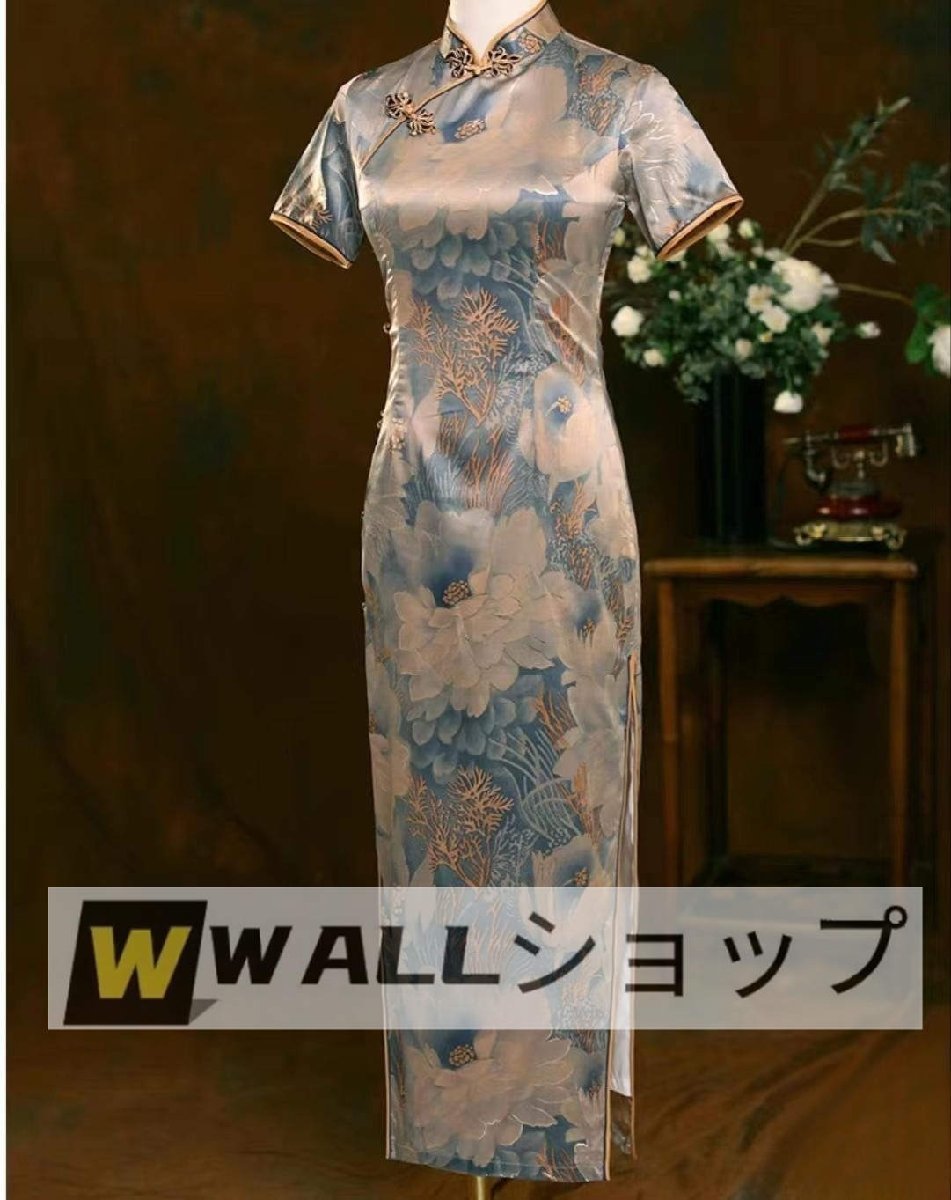 新入荷★復古の中国風チャイナドレスの優雅な気質のハイエンドの女性の長款ワンピース夏款
