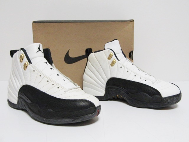 96年製 1996 VTG NIKE AIR JORDAN 12 ORIGINAL TAXI 130690-101 US9 27cm ナイキ エアジョーダン タクシー 白黒 オリジナル ビンテージ_画像2