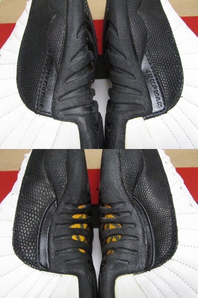 96年製 1996 VTG NIKE AIR JORDAN 12 ORIGINAL TAXI 130690-101 US9 27cm ナイキ エアジョーダン タクシー 白黒 オリジナル ビンテージ_画像6