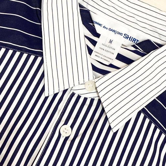 COMME des GARCONS SHIRT 20SS short sleeves multi stripe shirt * almost new goods 