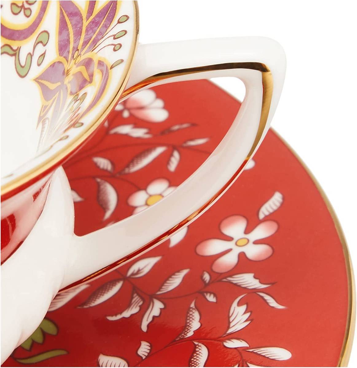 Wedgwood wonder последний Crimson Orient чайная чашка & блюдце 